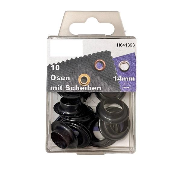 Ösen mit Scheiben 14mm 10Stück